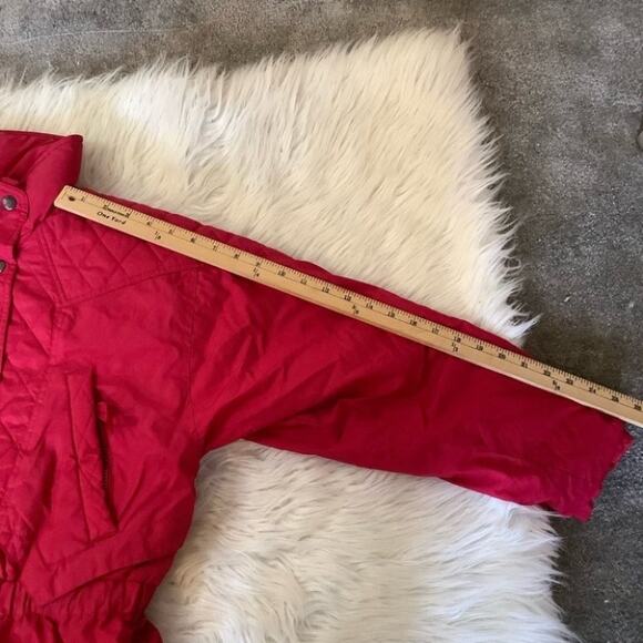 Nordica Size 6 Red Puffy Coat Vintage Winter Warm Snowmobile Snowboard Skiing - Picture 14 of 15